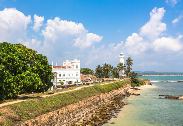  Galle Fort colonial buildings and lighthouse